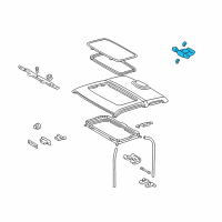 OEM 2001 Toyota Tacoma Handle Assy, Removable Roof Lock Diagram - 63260-35040-B2