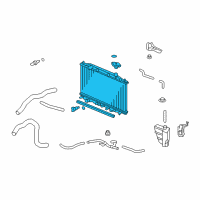 OEM 2010 Honda Accord Radiator Complete Diagram - 19010-R72-A02