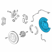 OEM 2013 Cadillac ATS Backing Plate Diagram - 23316747