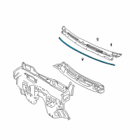 OEM Chevrolet Tracker Weatherstrip, Hood Rear Diagram - 30022757