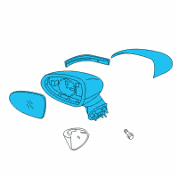 OEM 2017 Kia Rio Outside Rear View Mirror Assembly, Right Diagram - 876201W141