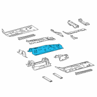 OEM 2020 Toyota Prius AWD-e Center Floor Pan Diagram - 58113-47040