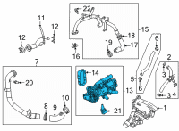 OEM 2021 Chevrolet Trailblazer Thermostat Unit Diagram - 12701246