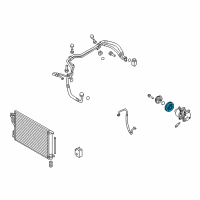 OEM 2017 Kia Sportage Pulley Assembly-Air Conditioner Compressor Diagram - 976432M600