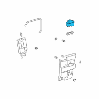 OEM 2008 Toyota FJ Cruiser Cup Holder Diagram - 66991-35010-B0