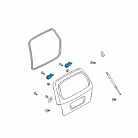 OEM Kia Hinge Sub Assembly-Back Diagram - 0K53A62210