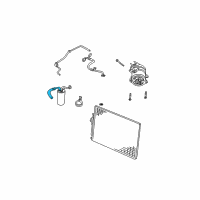 OEM 2003 Jeep Liberty Line-A/C Suction Diagram - 5072199AA