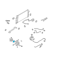 OEM 2010 Pontiac G3 Water Outlet O-Ring Diagram - 25189205