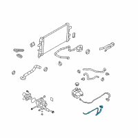 OEM 2008 Saturn Astra Throttle Body Heater Outlet Hose Diagram - 55562377