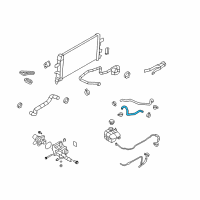 OEM Saturn Astra Engine Coolant Air Bleed Hose Diagram - 13170119