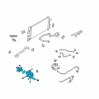 OEM 2009 Saturn Astra Thermostat Housing Diagram - 25192231