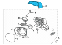 OEM 2022 GMC Yukon Mirror Cover Diagram - 84642824