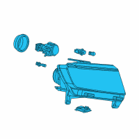 OEM Dodge Durango Headlamp Diagram - 68086319AE