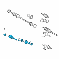 OEM 2001 Toyota Prius Inner Joint Assembly Diagram - 43040-32040