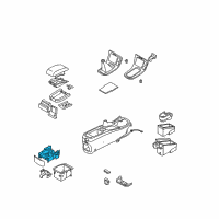 OEM 2003 Nissan Maxima Cup Holder Assembly Diagram - 96965-3Y103
