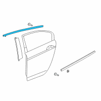 OEM Acura ZDX Molding Right, Rear Dr Sash Diagram - 72925-SZN-A01