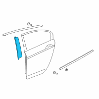 OEM 2010 Acura ZDX Grn, Left Rear Dr Center Pillar Diagram - 72970-SZN-A01