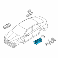 OEM 2018 Ford Edge Control Assembly Diagram - HU5Z-15604-AM