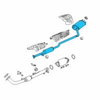 OEM 2013 Honda Accord Muffler, Exhuast Diagram - 18307-T3L-A02