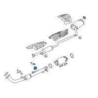 OEM Acura MDX Rubber, Exhaust Mounting Diagram - 18215-SJA-A51