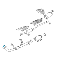 OEM Honda Accord Gasket, Exhuast Pipe Diagram - 18212-T2F-A01