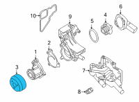 OEM 2020 Nissan Kicks Pulley-Fan & Water Pump Diagram - 21051-5RB0A