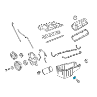 OEM 2000 Ford E-350 Super Duty Drain Plug Gasket Diagram - C2OZ-6734-A