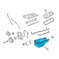 OEM 1989 Ford F-150 Oil Pan Diagram - F6TZ-6675-MA