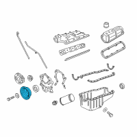 OEM 1995 Ford Bronco Pulley Diagram - F2UZ-6A312-A