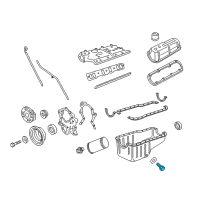 OEM 1995 Ford E-150 Econoline Club Wagon Drain Plug Diagram - D6TZ-6730-A