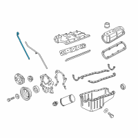 OEM 1996 Ford E-150 Econoline Club Wagon Oil Dipstick Diagram - F2UZ6750D