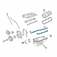 OEM Lincoln Mark VII Oil Pan Gasket Kit Diagram - F5TZ-6710-A