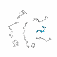 OEM BMW X6 Coolant Line, Flow To Turbocharger Diagram - 11-53-9-896-890