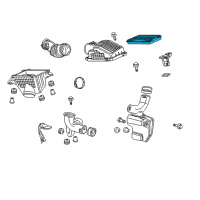 OEM 2010 Honda Odyssey Element Assembly, Air Cleaner Diagram - 17220-RGW-A00