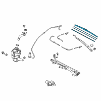 OEM 2018 Toyota Camry Wiper Blade Diagram - 85212-33340