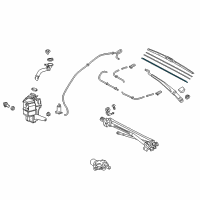 OEM 2017 Lexus GX460 Wiper Blade Rubber, Right Diagram - 85214-60120