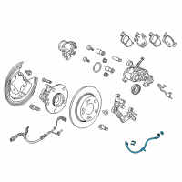 OEM 2018 Honda Civic Set, Rear Brake Hose Diagram - 01466-TBA-A00