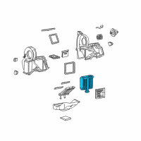 OEM 2011 GMC Savana 2500 Evaporator Core Diagram - 89019348