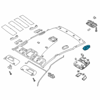 OEM Hyundai Elantra GT Rear Personal Lamp Assembly, Right Diagram - 92880-G3000-TTX