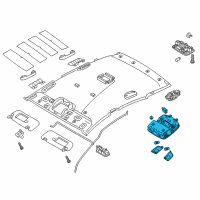 OEM 2019 Hyundai Elantra GT Overhead Console Lamp Assembly Diagram - 92800-G3010-TTX