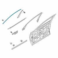 OEM Infiniti QX50 Moulding-Front Door Sash, Front RH Diagram - 80282-5NA0A