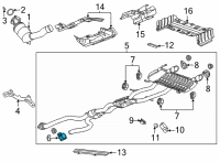 OEM Cadillac Muffler & Pipe Clamp Diagram - 84612124