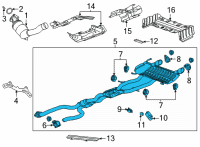 OEM Cadillac CT4 Muffler & Pipe Diagram - 85120354