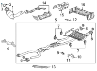 OEM 2022 Chevrolet Suburban Converter Stud Diagram - 11611369