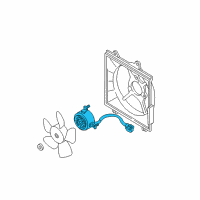 OEM Kia Spectra Motor-Fan Diagram - 0K2AB15150A