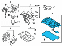 OEM 2022 Hyundai Santa Fe Cover Assembly-Rocker Diagram - 22410-2M800