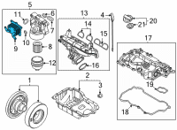 OEM Kia Sorento Cooler Assembly-Eng Oil Diagram - 264102MHA0