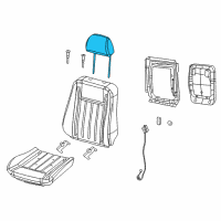 OEM 2016 Dodge Challenger HEADREST-Front Diagram - 5XH61YSAAA