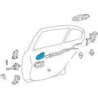 OEM 2004 Lexus IS300 Front Handle Sub-Assembly Diagram - 69205-47010-B4