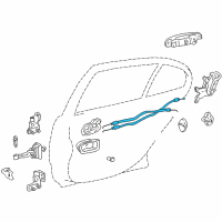 OEM Lexus IS300 Cable Assy, Rear Door Inside Locking, RH Diagram - 69770-53010